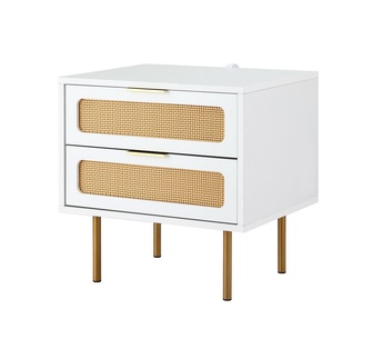 Phia White Bedside Table