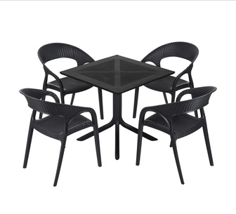 Phoenix Outdoor Dining Table Black