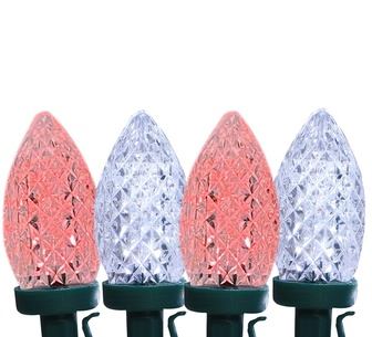Lasus Pinecone 50 LEDs Connecting String Lights Red+White