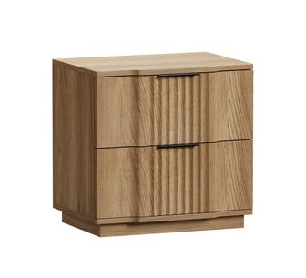 Set of 2 Pippy 2 Drawers Natural Bedside Table