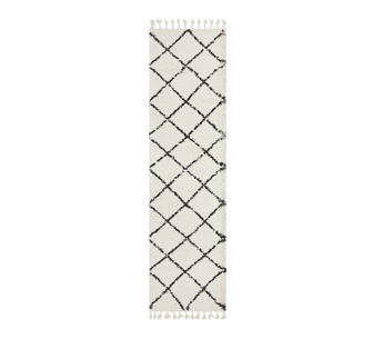 Piper 400x80cm White Runner Rug