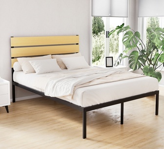 Piyo Double Black Metal Bed Frame