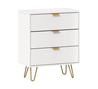 Pibby White Gold Chest of 3 Drawers