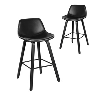 Set of 2 Poblacion Black Bar Stools