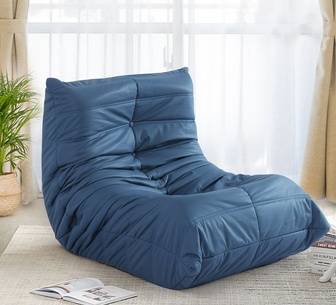 Poly 1 Seater Navy Caterpillar Compressed Chair