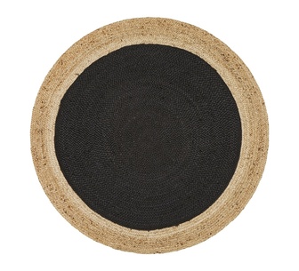 Pola 240x240cm Black Round Rug