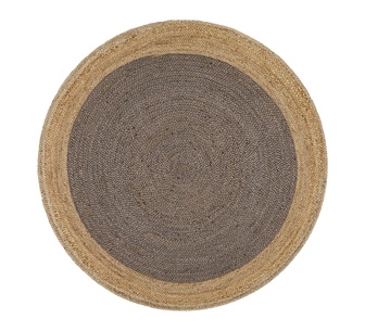 Pola 150x150cm Charcoal Round Rug