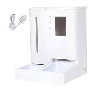 Portlynne Auto Pet Feeder and Water Dispenser White
