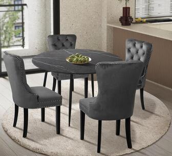 Pritchard 4-Seater Dining Table and Chairs Set Grey
