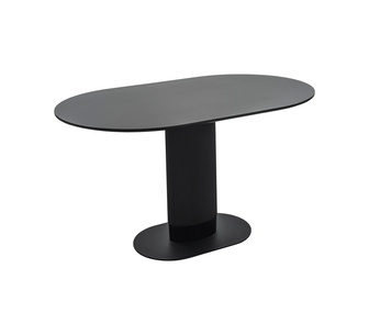 Priya 4 Seater Black Oval Dining Table
