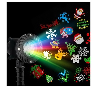Holly Jolly Christmas Projector Light Outdoor Black