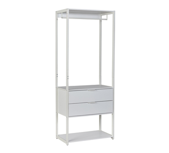 PASADENA OPEN WARDROBE 2 DRAWER WHITE