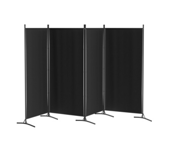 Pureza 4 Panel Black Room Divider