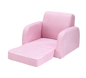 Quetz Kids Sofa 1 Seater Flip Open Couch Armchair Pink