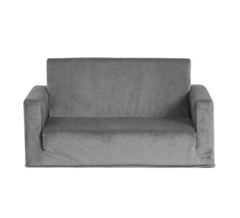 Quenby Kids Sofa 2 Seater Flip Open Couch Grey