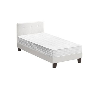 Quiton Single White Bed & Mattress Set