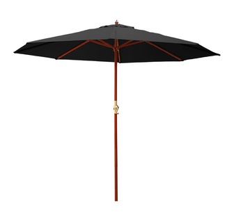 Aarush 3m Black Outdoor Umbrella Pole Garden Sun Stand Patio