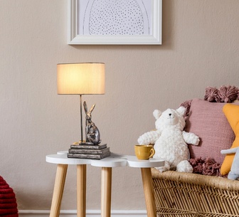 Rabbit Regal Table Lamp Silver