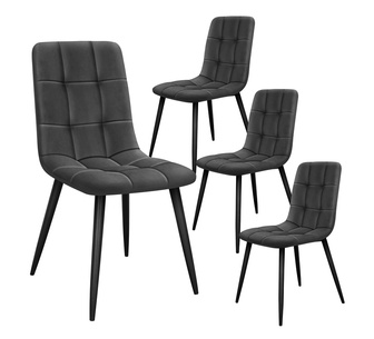 Set of 4 Rashid Grey Dining Chair