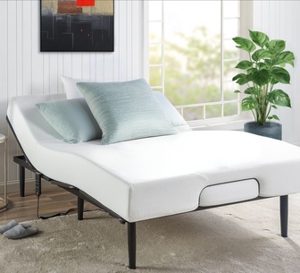 Raffia and Mira Queen Adjustable Bed and Mattress Set