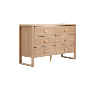 Raiza Natural Chest of 5 Drawers Lowboy