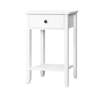 Raymond White Bedside Table
