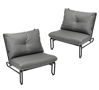 Set of 2 Ramsay Outdoor Chair Grey