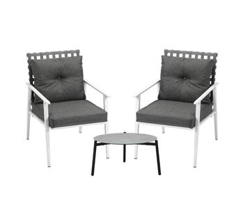 Rayie 3 Piece Outdoor Lounge Set White