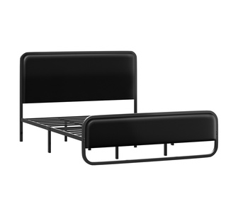 Razelle King Black PU Gas Lift Bed Frame