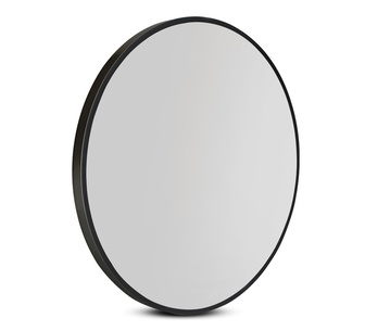 Reflecta 90cm Round Black Metal Wall Mirror