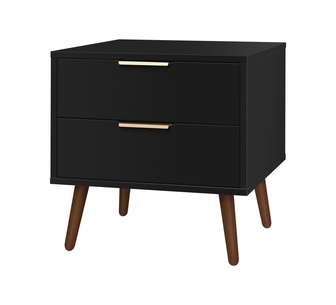 Regalia Black Bedside Table