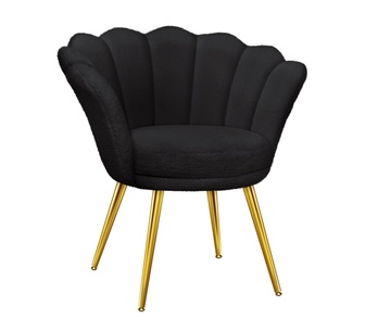 Remelly Black Faux Fur Armchair