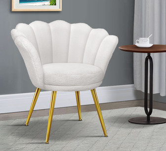 Remelly White Faux Fur Armchair