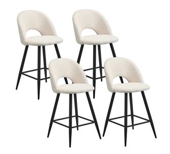 Renoa Set of 4 Bar Stools White