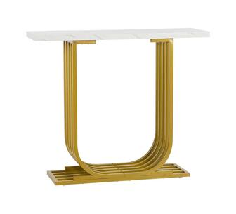 Renata Hall Table White/Gold