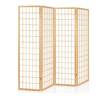 Recto 4 Panel Natural Room Divider