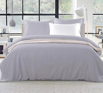 Floria Super King Grey Classic Quilt Cover Set