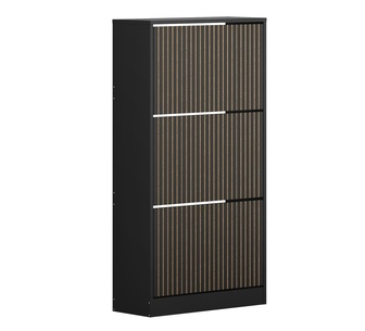 Rilo Shoe Cabinet 3 Doors Black