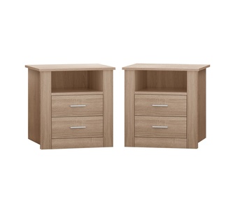 Set of 2 Rindalin Wood Bedside Tables