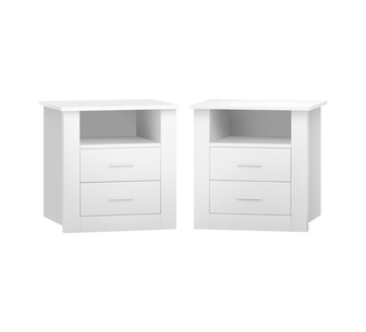 Set of 2 Rindalin White Bedside Tables