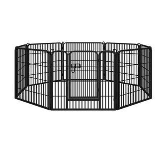 Ringo 24" 8 Panel Black Metal Dog Playpen