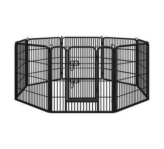 Ringo 32" 8 Panel Black Metal Dog Playpen