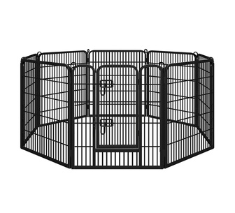 Ringo 40" 8 Panel Black Metal Dog Playpen