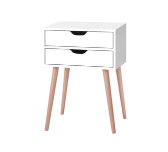 Risse White Bedside Table