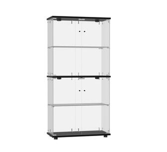 Robina 4-Tier 2 Doors LED Black Display Cabinet