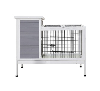 Rocci Grey White Wooden Pet Enclosure