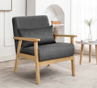 Rolyo Dark Grey Armchair