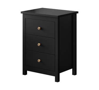 Rooma Black Bedside Table