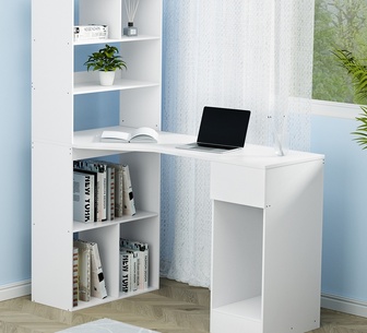 Rosinie White Desk with Hutch
