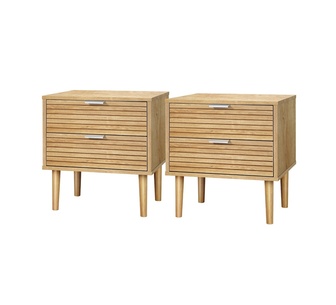 Set of 2 Rova Wood Bedside Tables